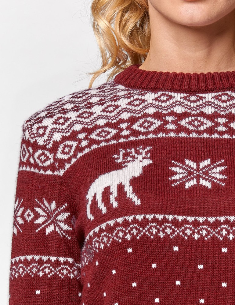 Женский свитер с оленями - фото2