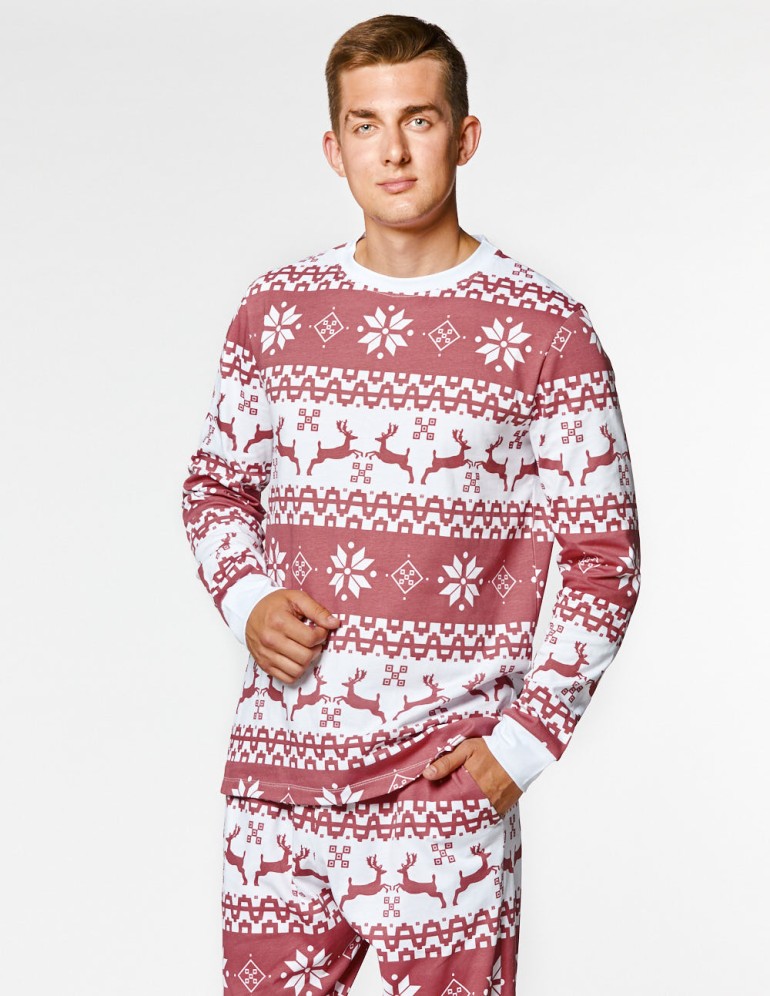 Мужская пижама с оленями - фото1