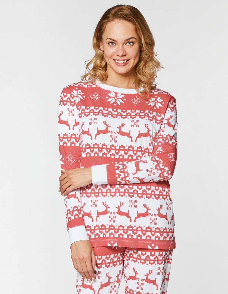 Женская пижама с оленями - фото2