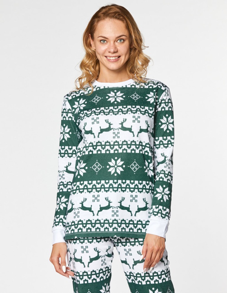 Женская пижама с оленями - фото1