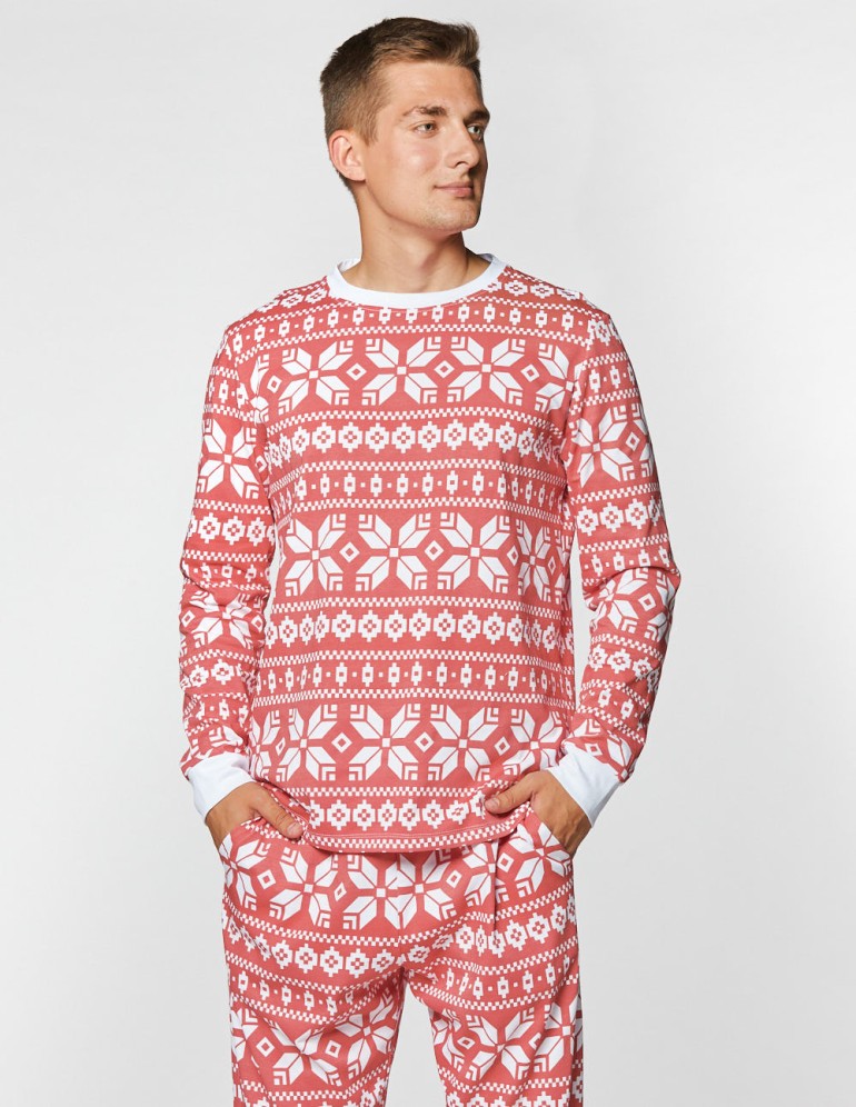 Мужская пижама со снежинками - фото2