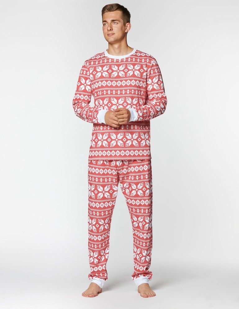 Мужская пижама со снежинками - фото3