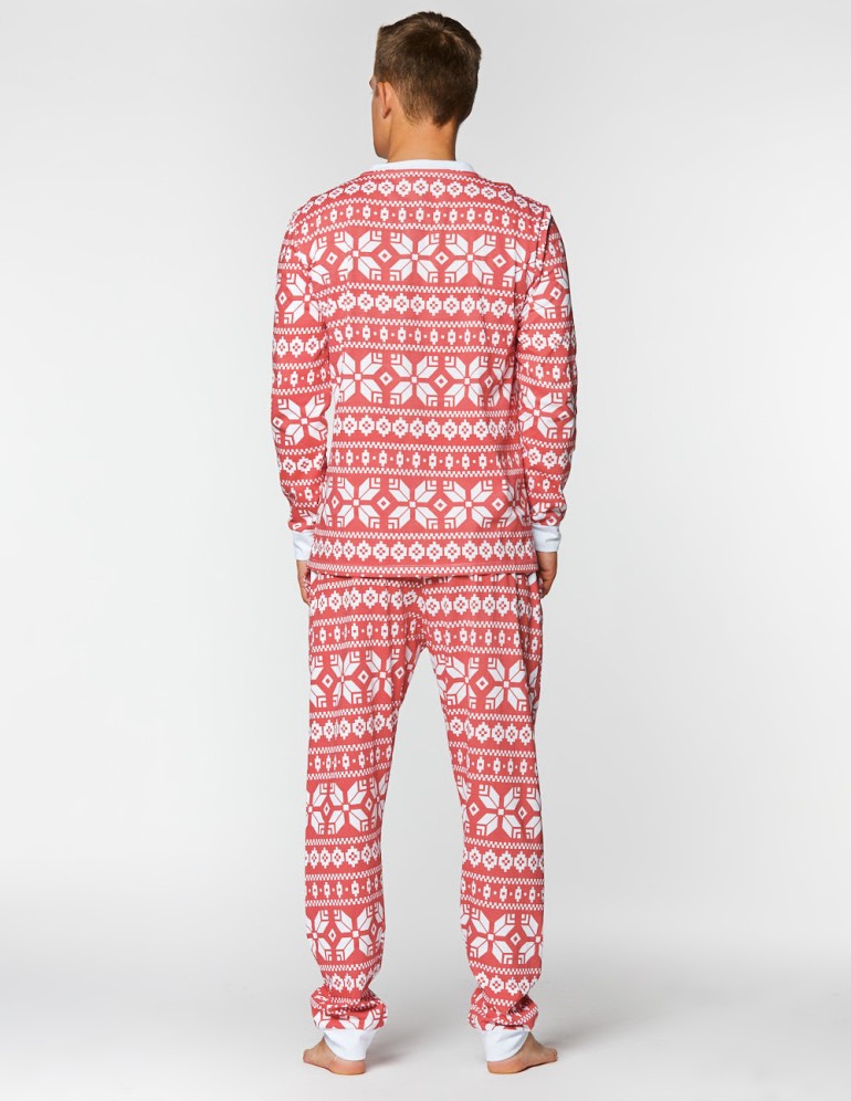 Мужская пижама со снежинками - фото4