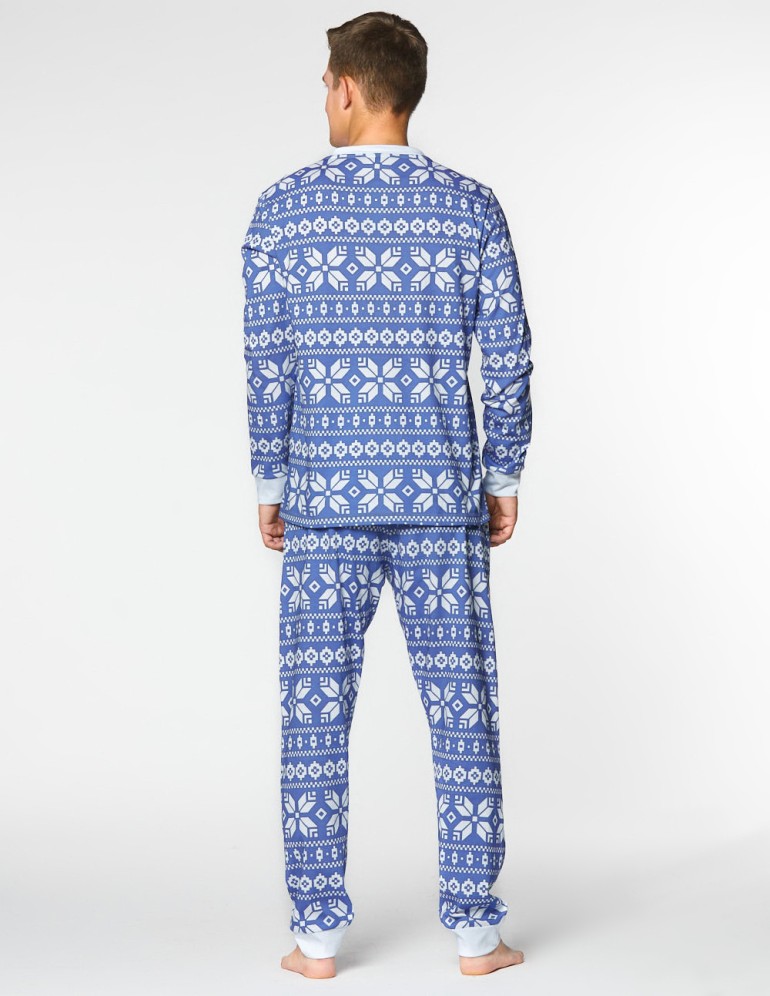 Мужская пижама со снежинками - фото4