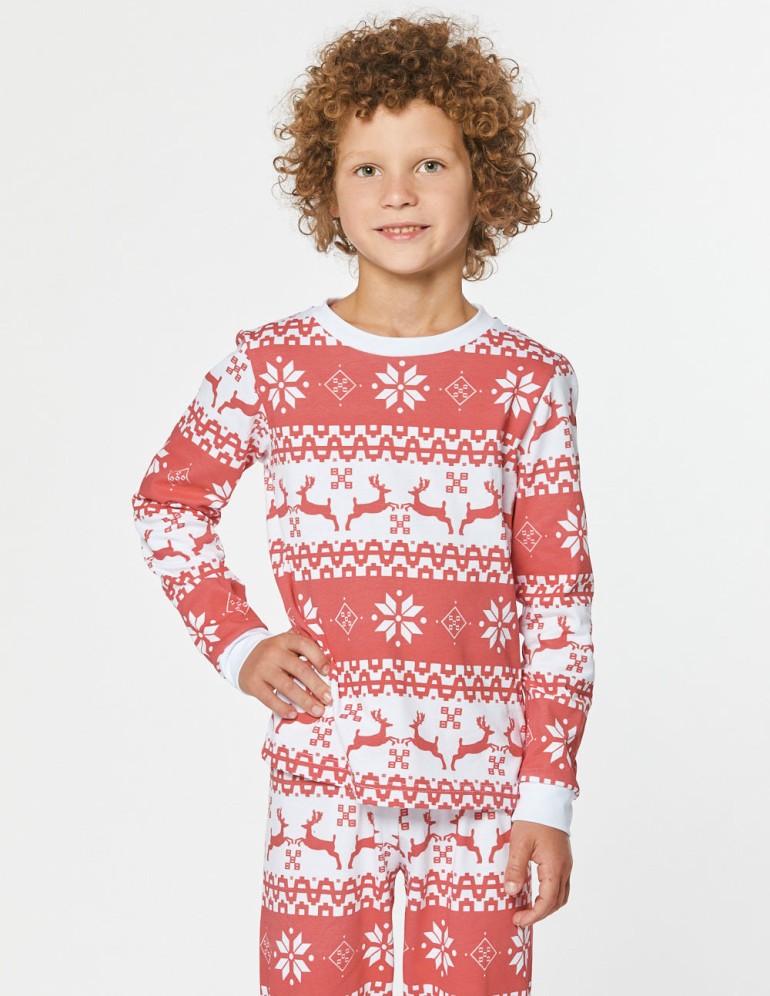 Пижама с оленями для мальчика - фото1