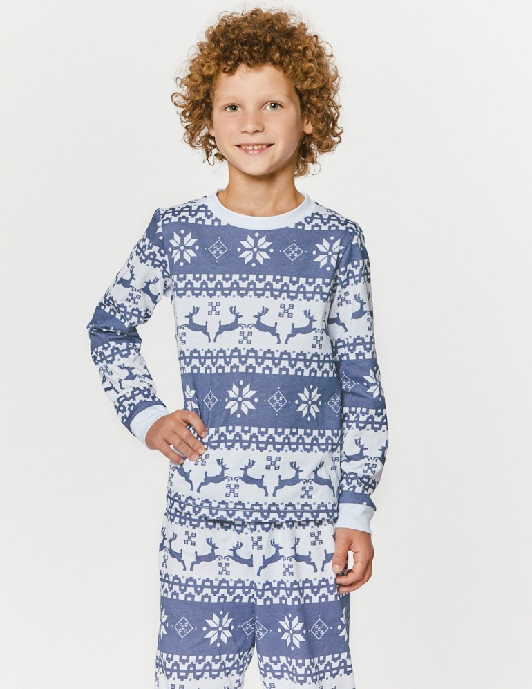 Пижама с оленями для мальчика - фото1
