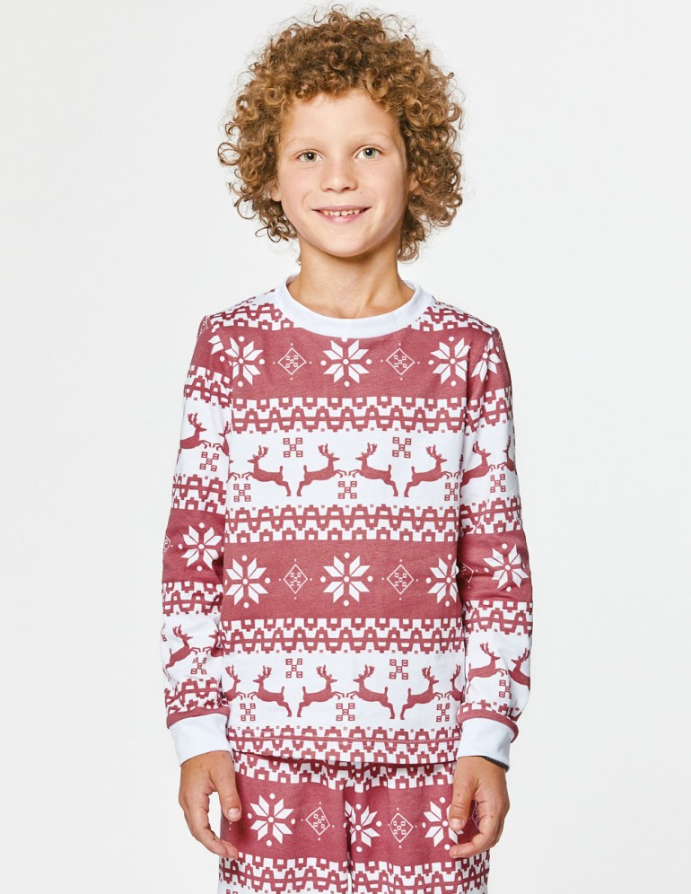 Пижама с оленями для мальчика - фото2