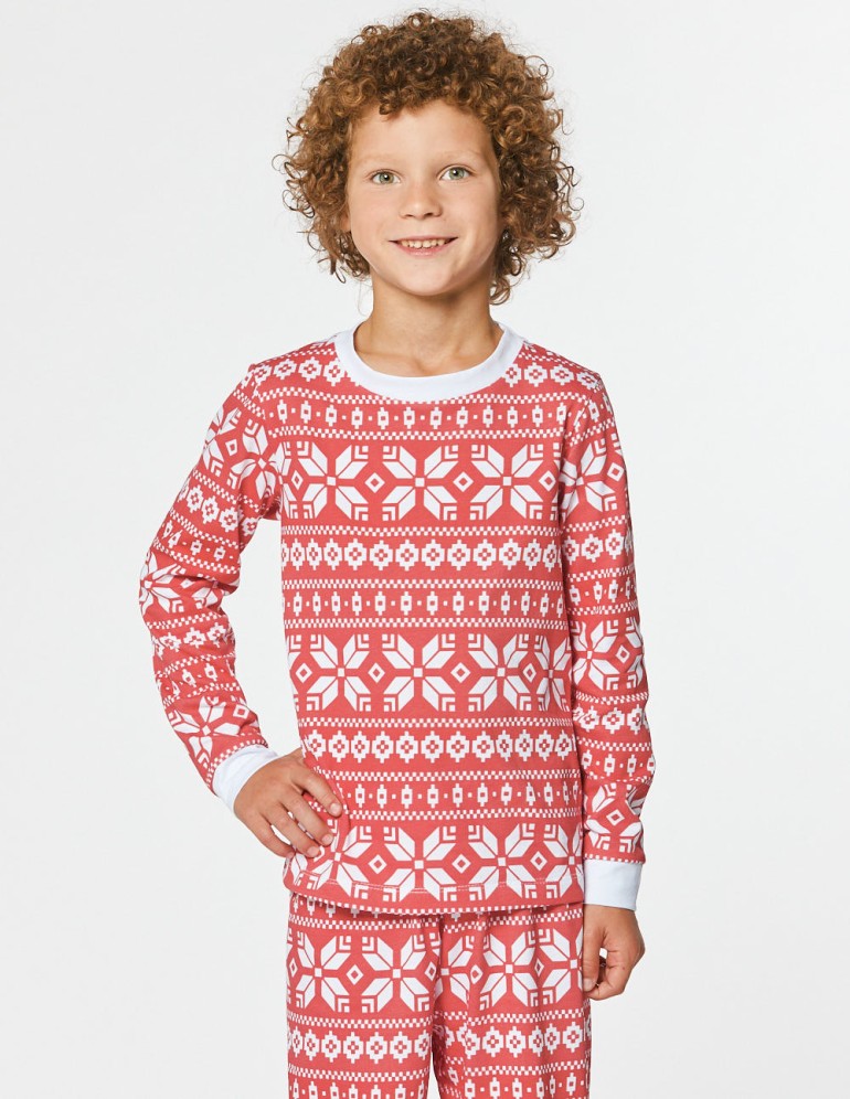 Пижама со снежинками для мальчичка - фото1