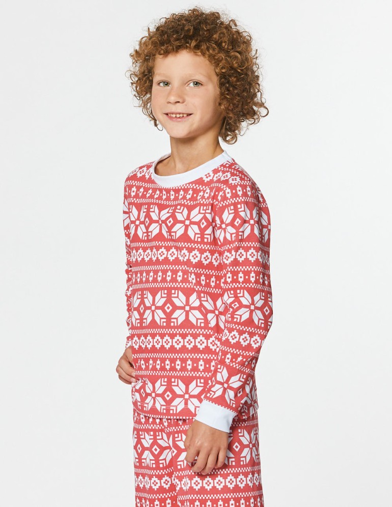 Пижама со снежинками для мальчичка - фото2