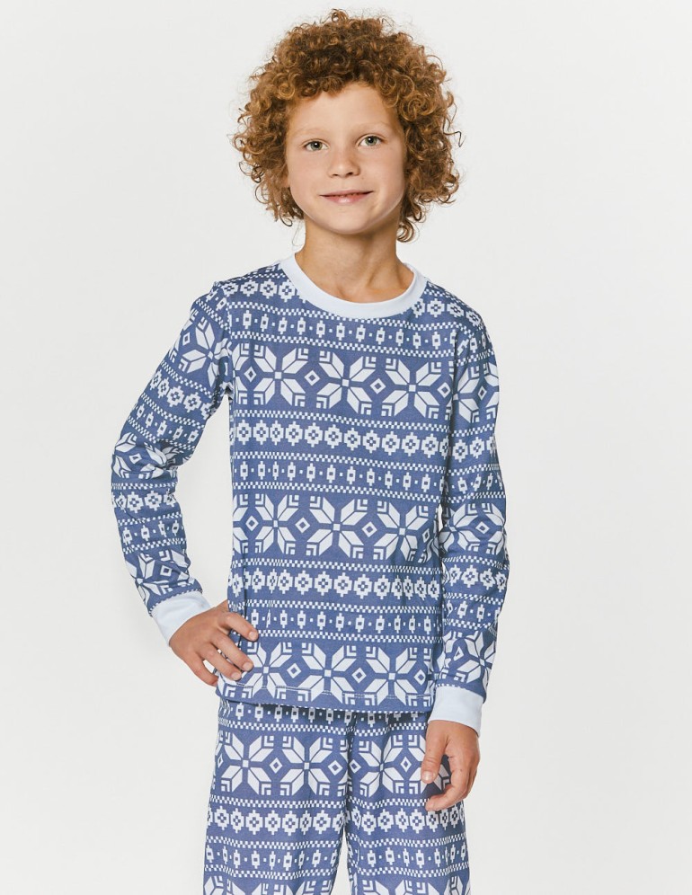 Пижама со снежинками для мальчичка - фото1