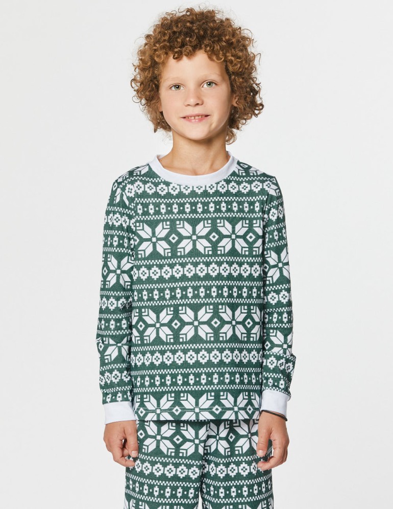 Пижама со снежинками для мальчичка - фото2