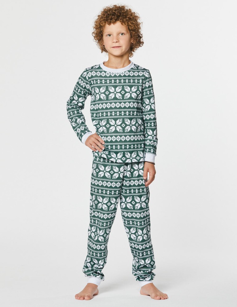 Пижама со снежинками для мальчичка - фото3