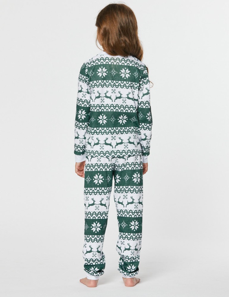 Пижама с оленями для девочки - фото4
