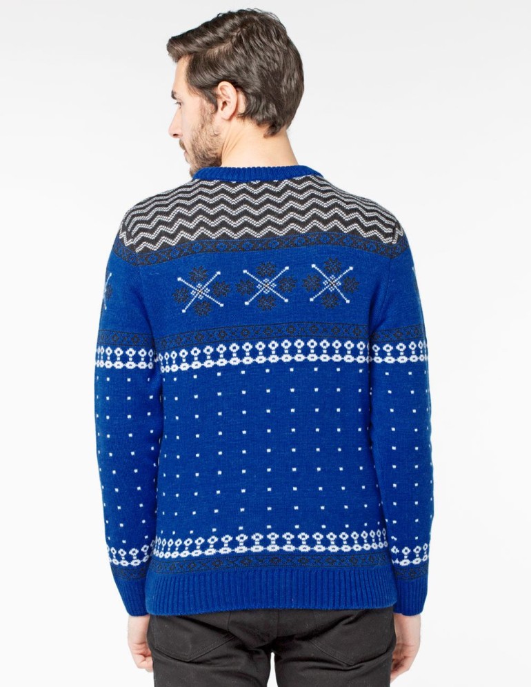 Мужской свитер с хаски - фото3