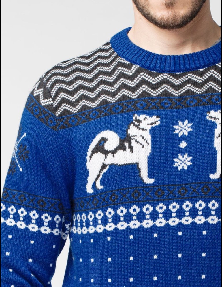 Мужской свитер с хаски - фото5