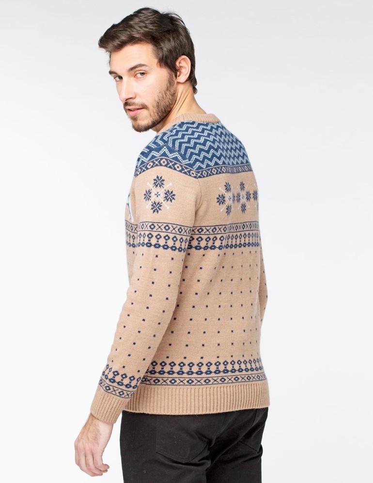 Мужской свитер с хаски - фото2