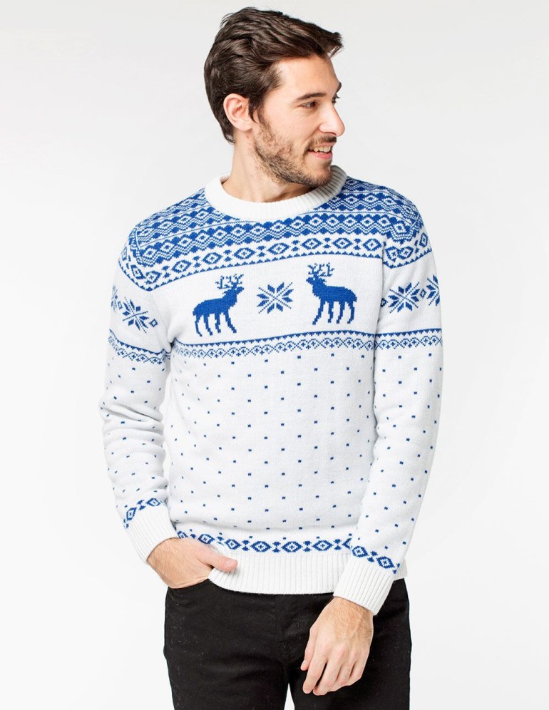 Мужской свитер с оленями - фото2