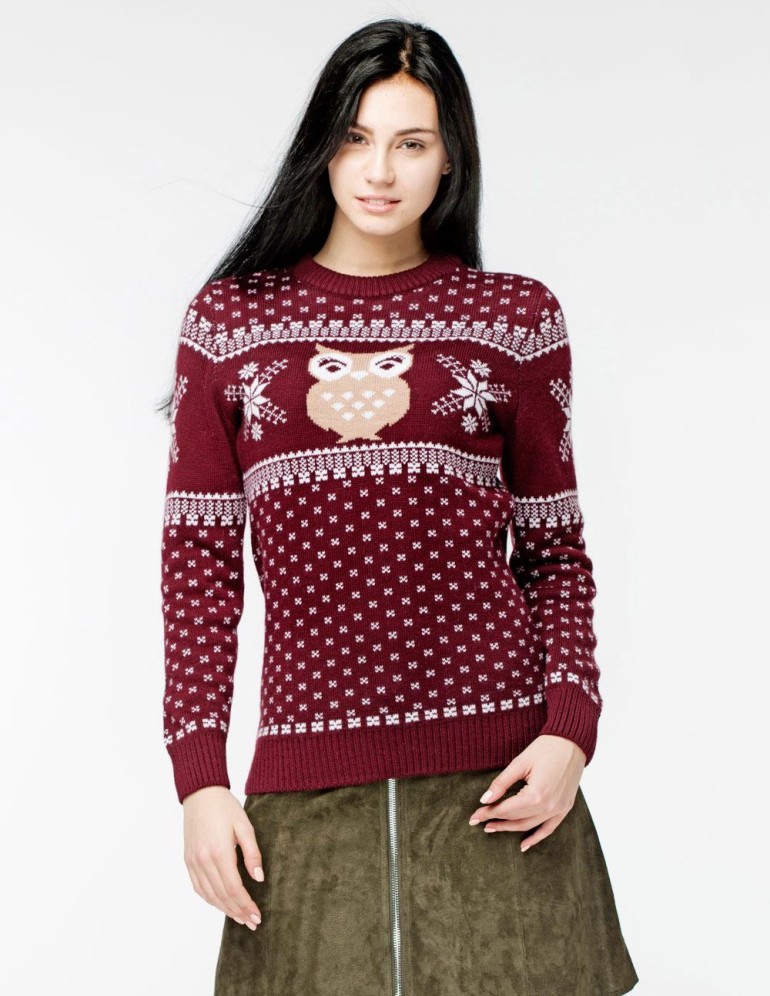 Женский свитер с совой - фото1