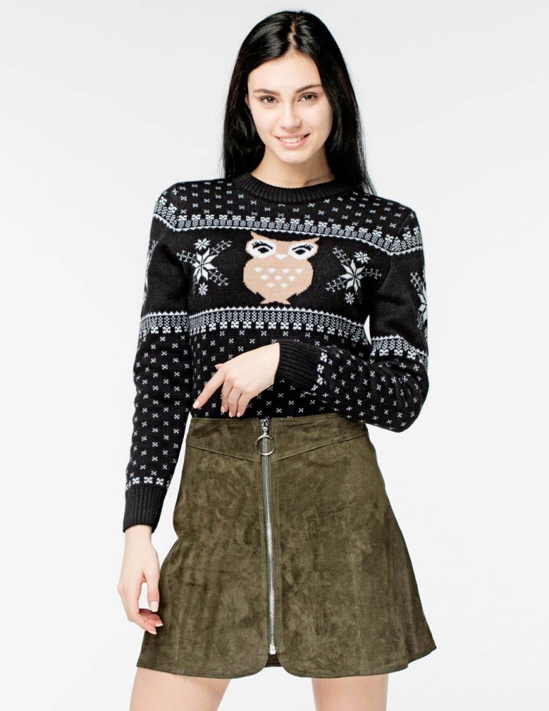 Женский свитер с совой - фото2