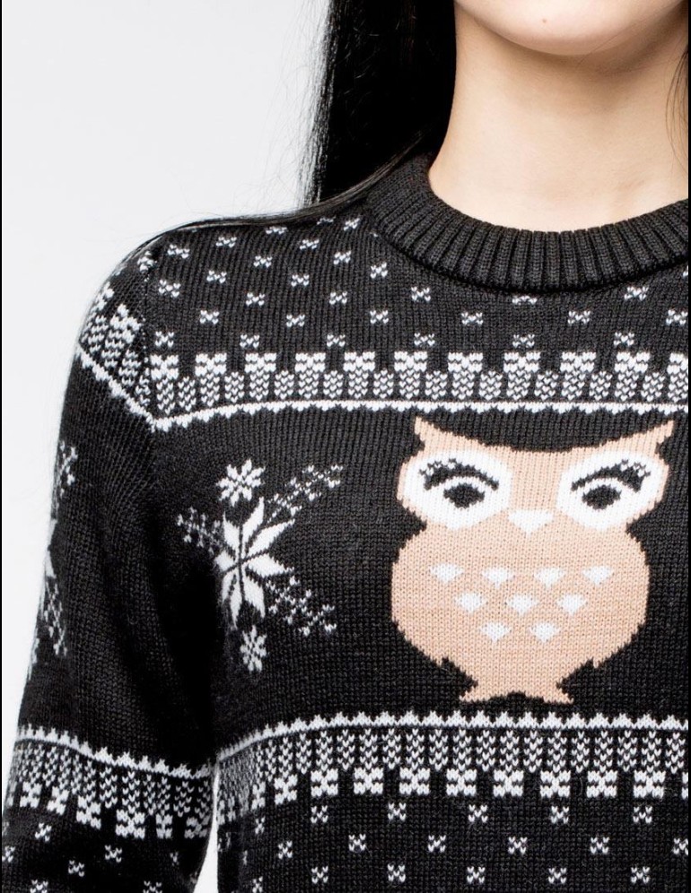 Женский свитер с совой - фото5