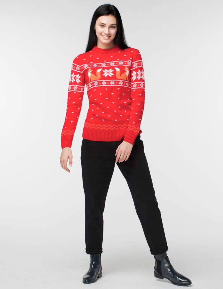 Женский свитер с лисой - фото4