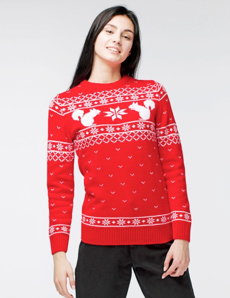 Женский свитер с белкой - фото2