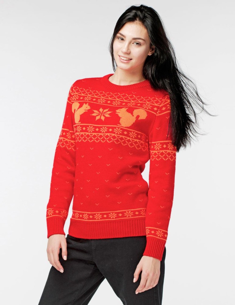 Женский свитер с белкой - фото2