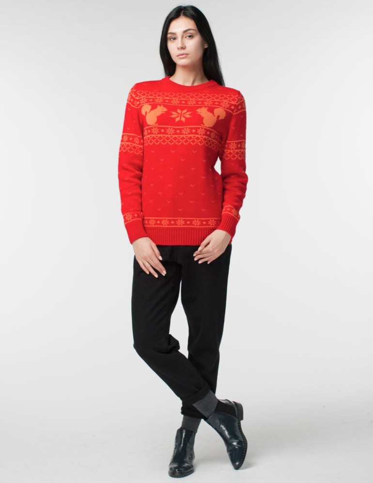 Женский свитер с белкой - фото4