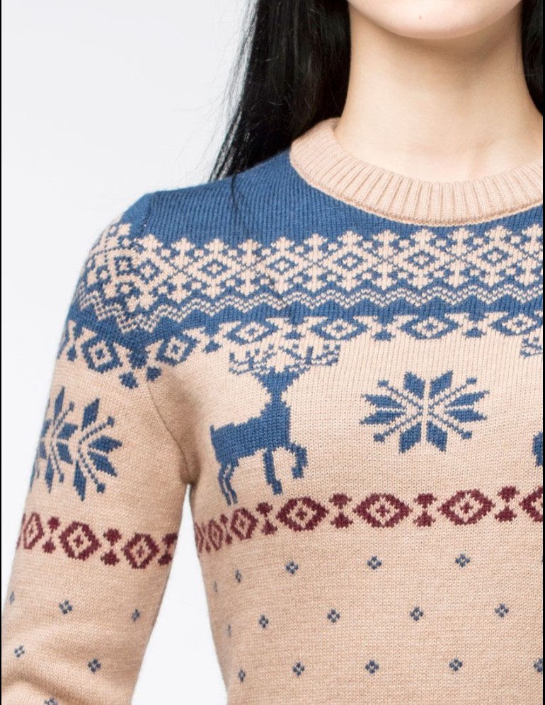 Женский свитер с оленями Классика - фото3