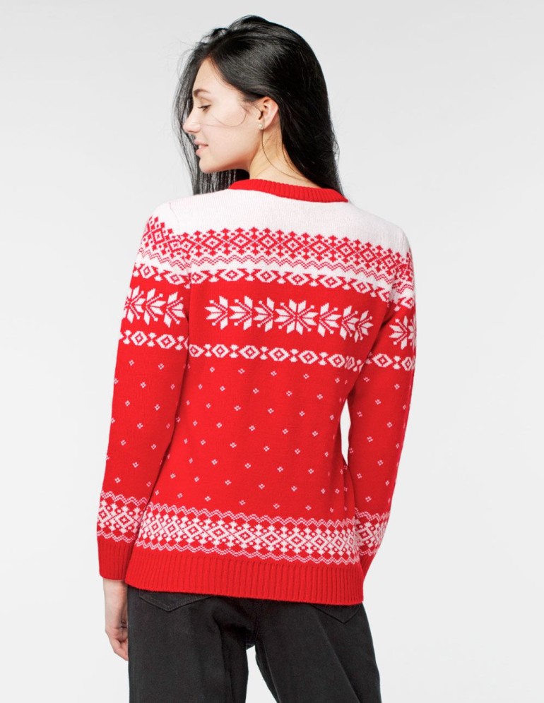 Женский свитер с оленями Классика - фото3