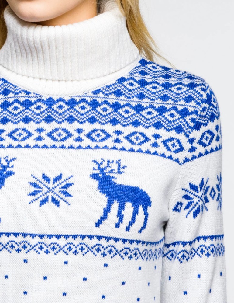 Женский свитер с оленями - фото5