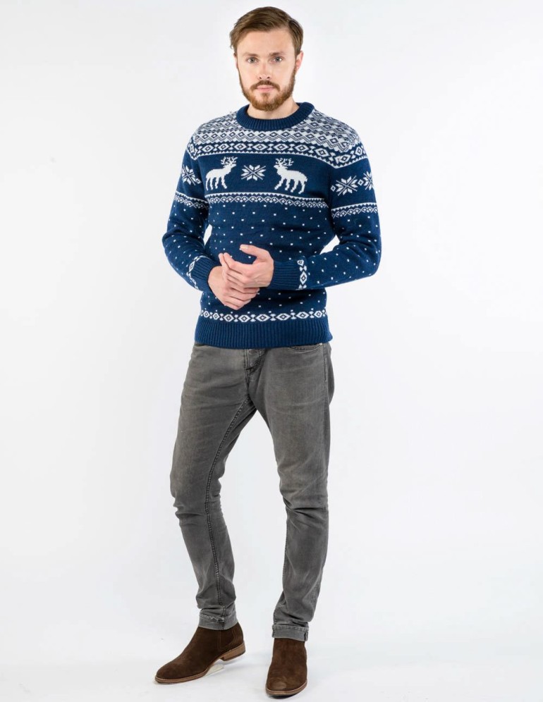 Мужской свитер с оленями - фото4