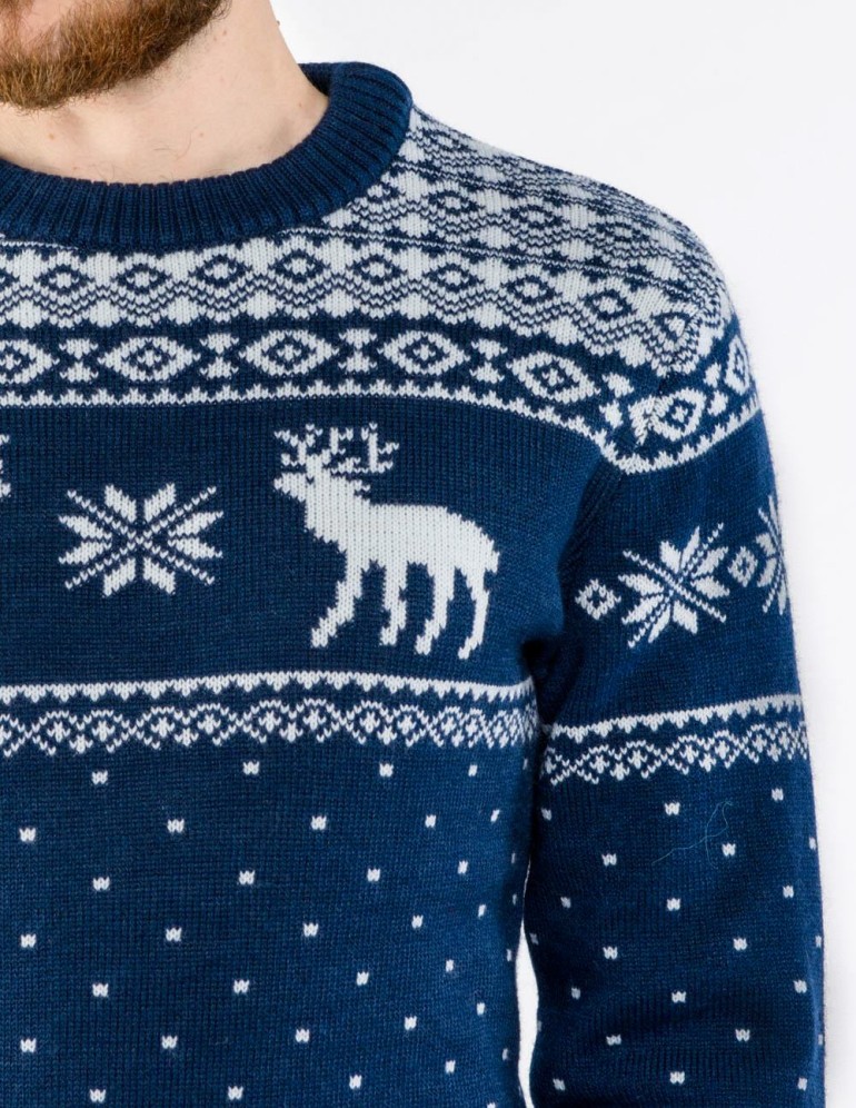 Мужской свитер с оленями - фото5
