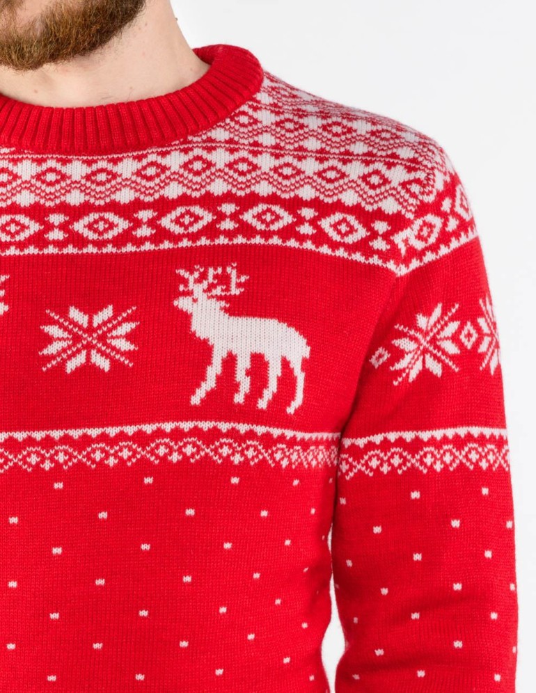 Мужской свитер с оленями - фото5