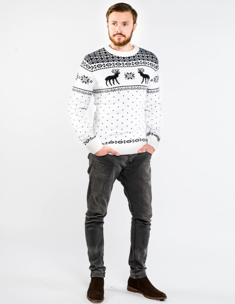 Мужской свитер с оленями - фото4