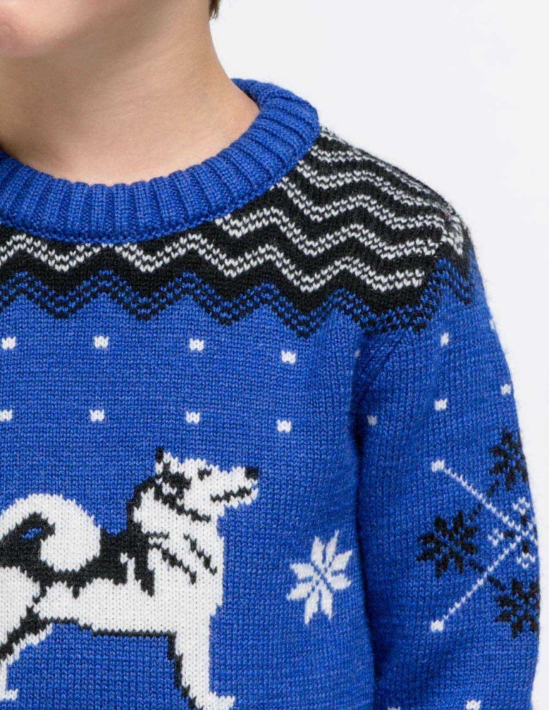 Детский свитер с хаски - фото5