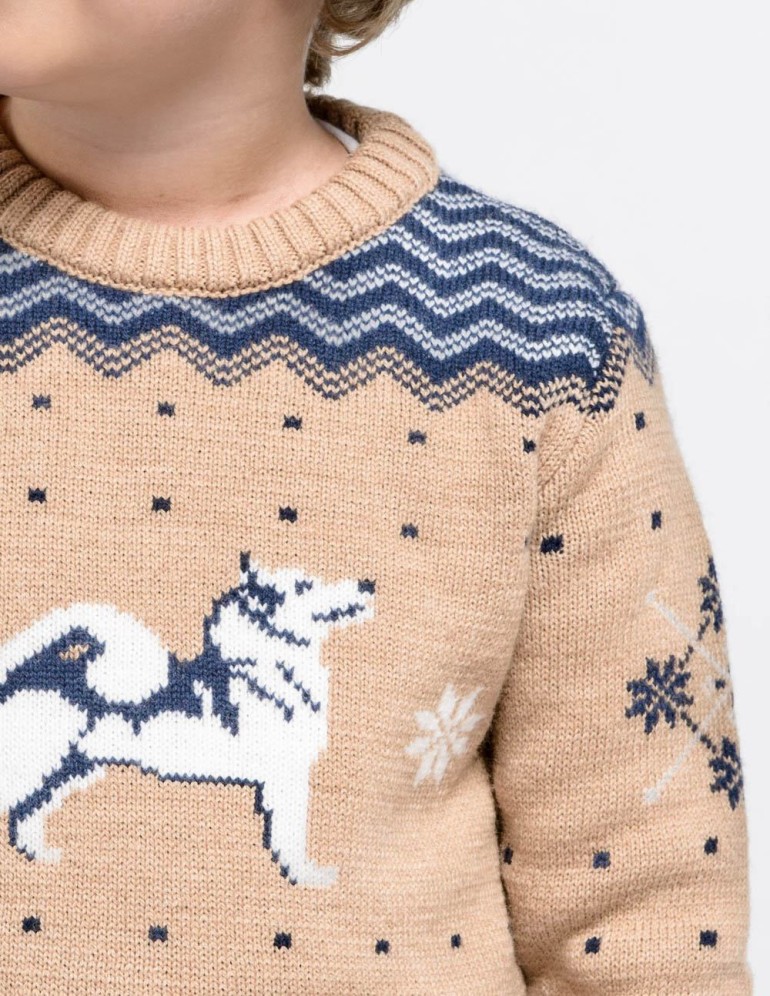 Детский свитер с хаски - фото5