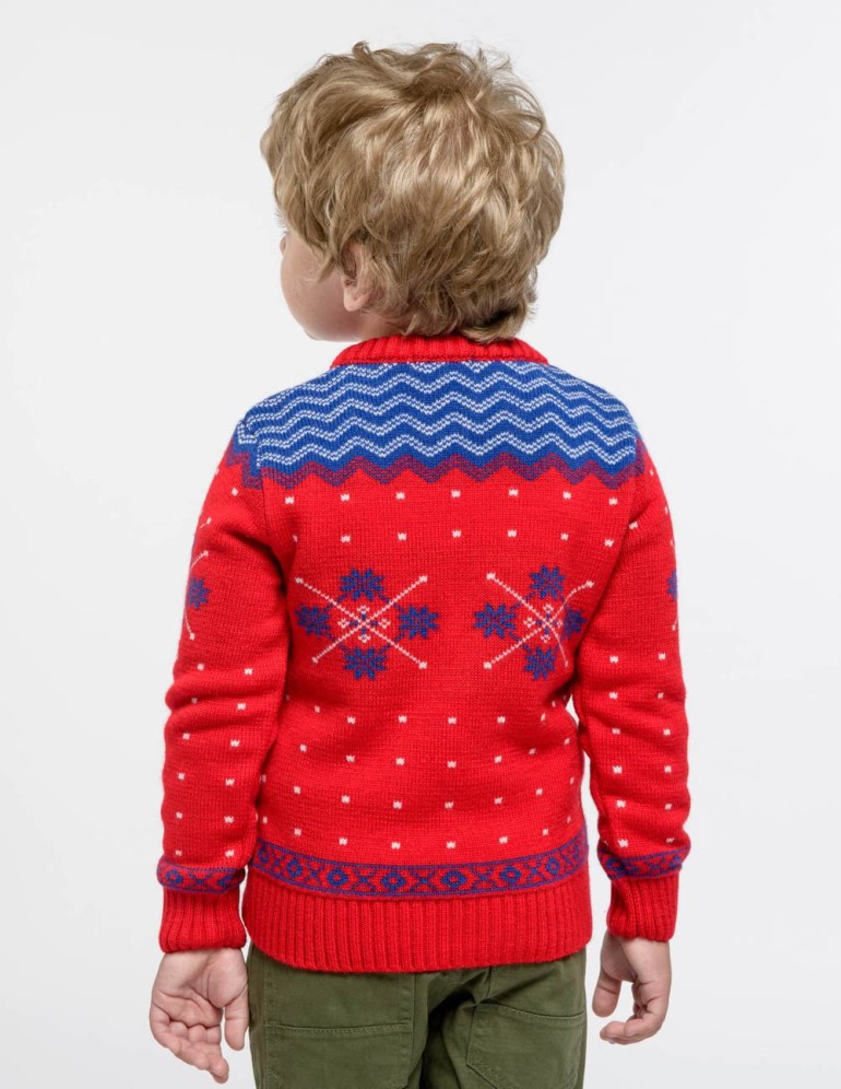 Детский свитер с хаски - фото3