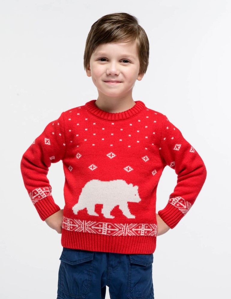 Детский свитер с медведем - фото1