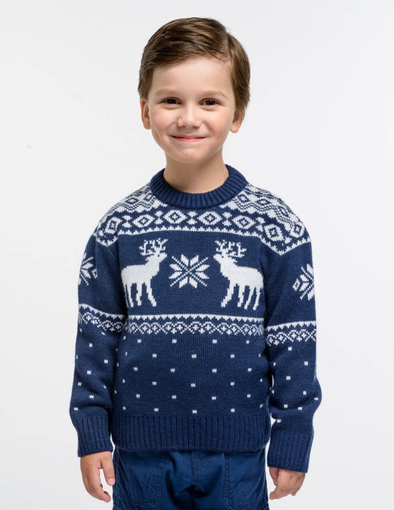 Детский свитер с оленями - фото2