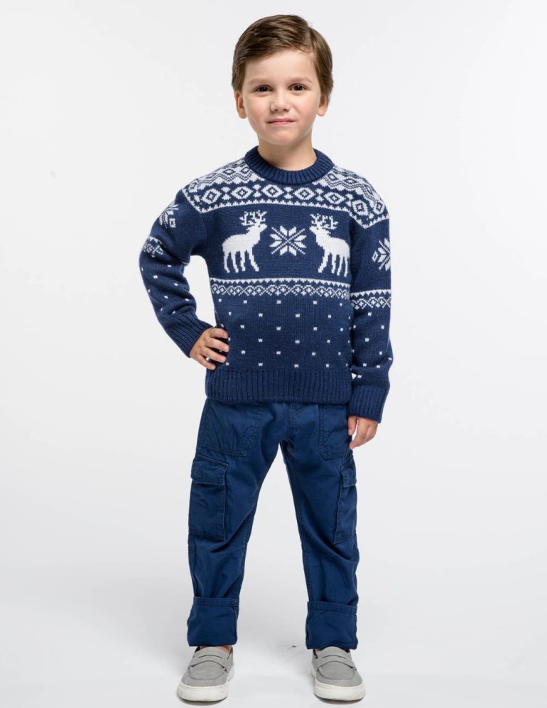 Детский свитер с оленями - фото4