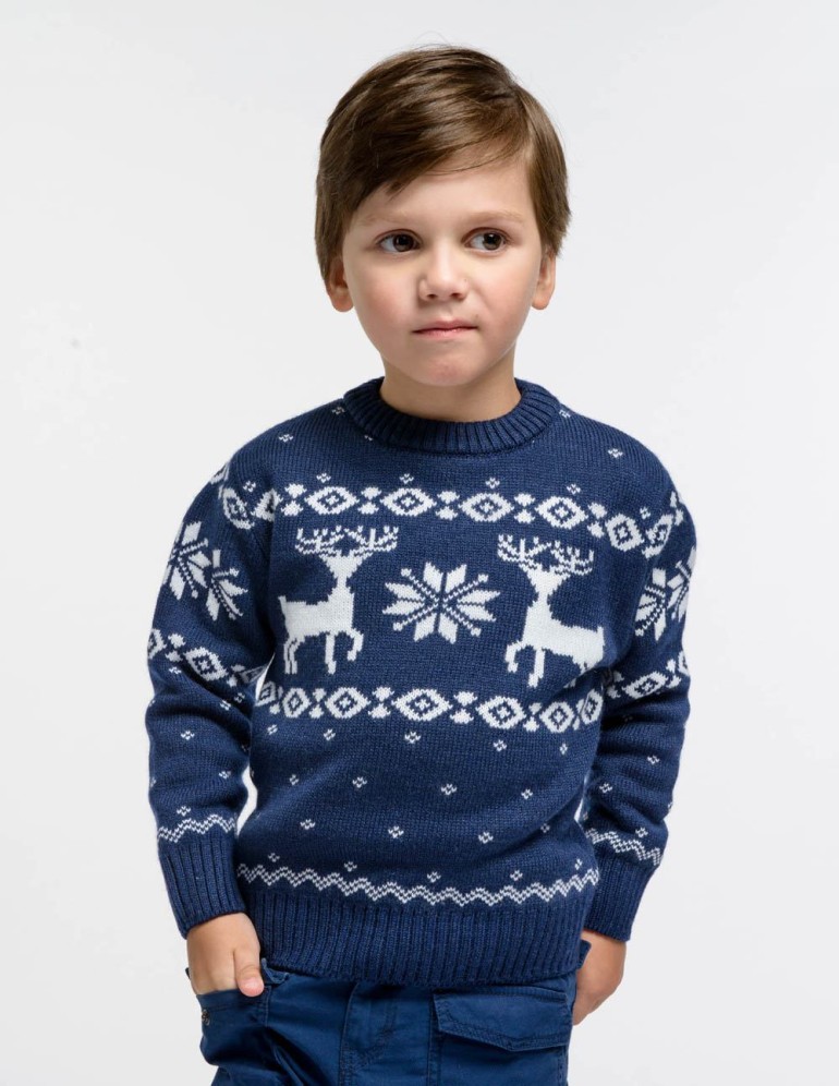 Детский свитер с оленями - фото2