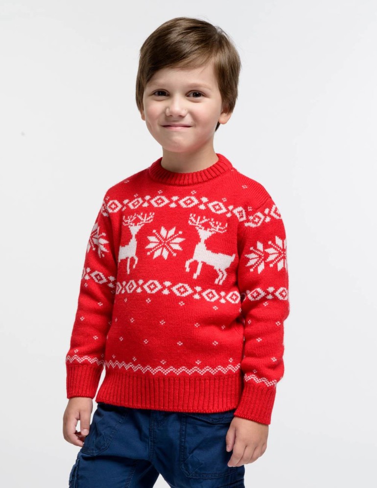 Детский свитер с оленями - фото2