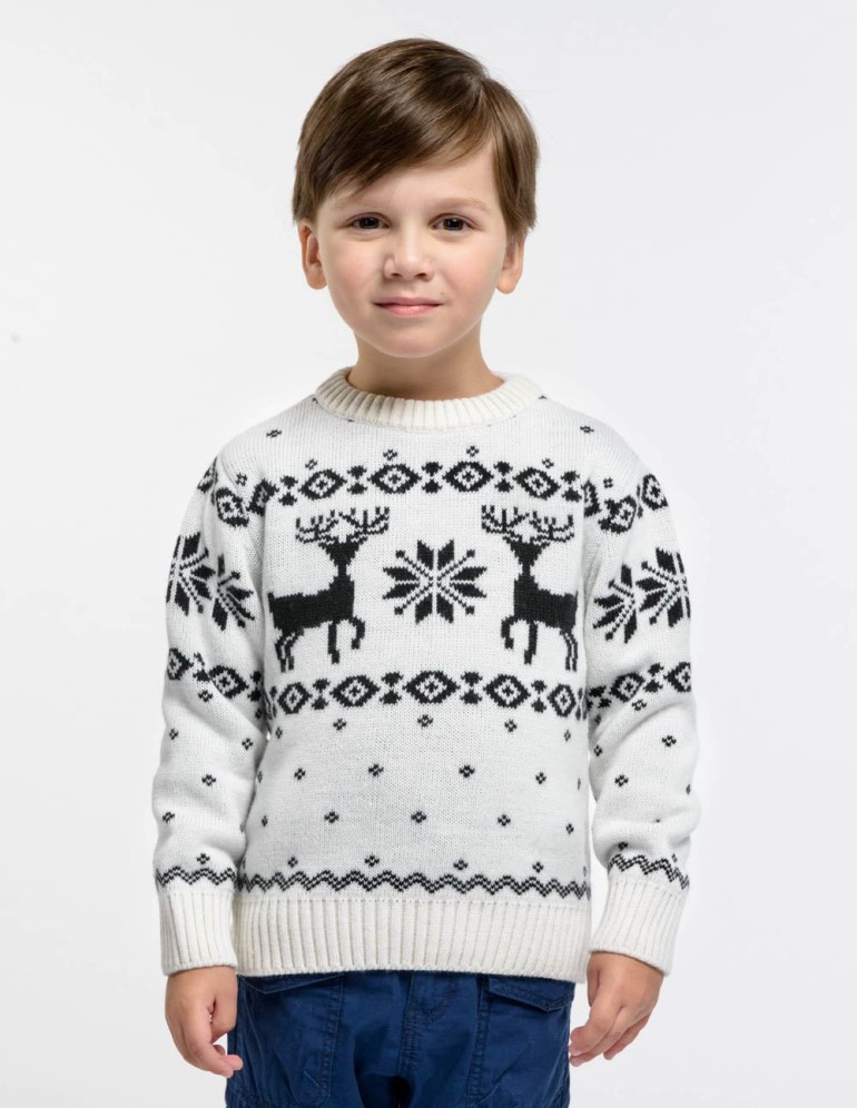 Детский свитер с оленями - фото1