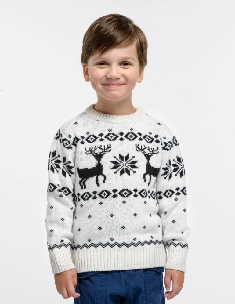Детский свитер с оленями - фото2
