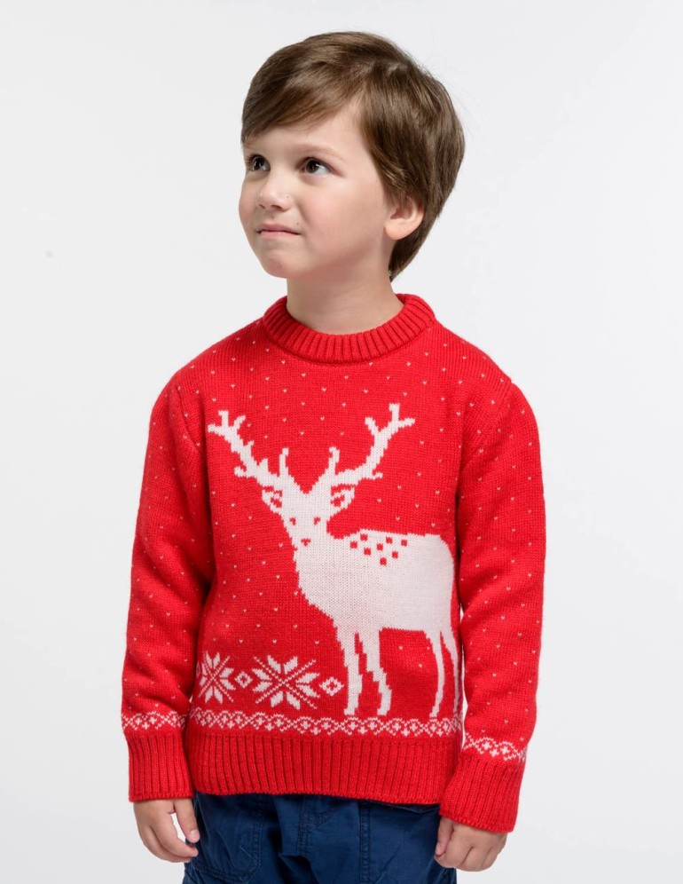 Детский свитер с оленем - фото2