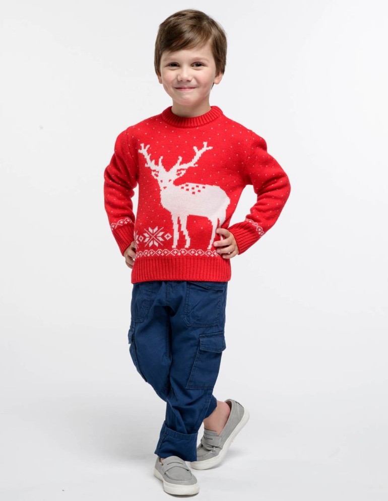 Детский свитер с оленем - фото4