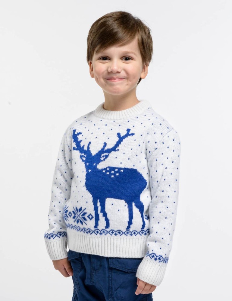 Детский свитер с оленем - фото1