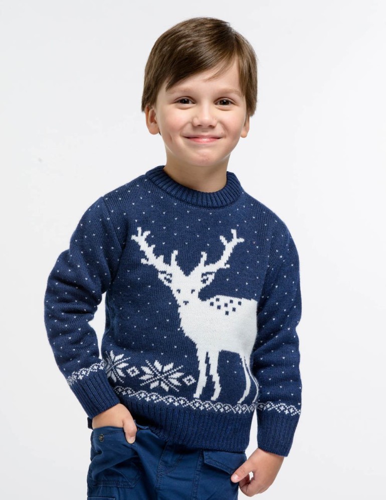Детский свитер с оленем - фото2