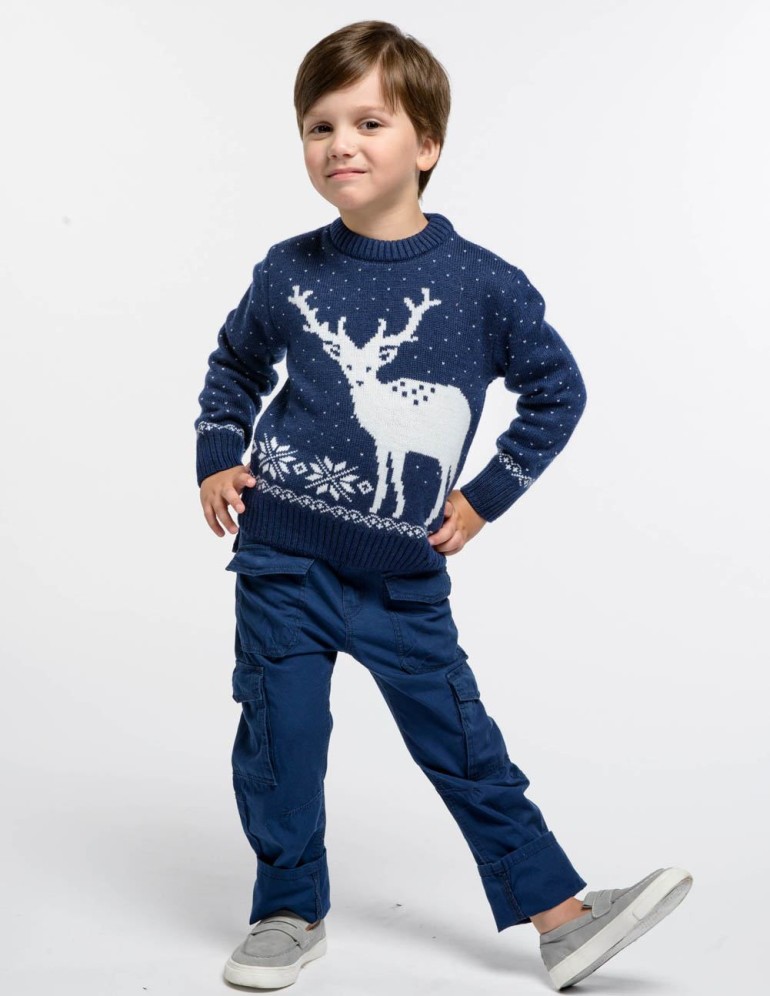 Детский свитер с оленем - фото4